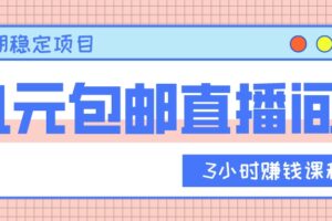 1元包邮直播间搭建，无人直播带货吃透月入几万